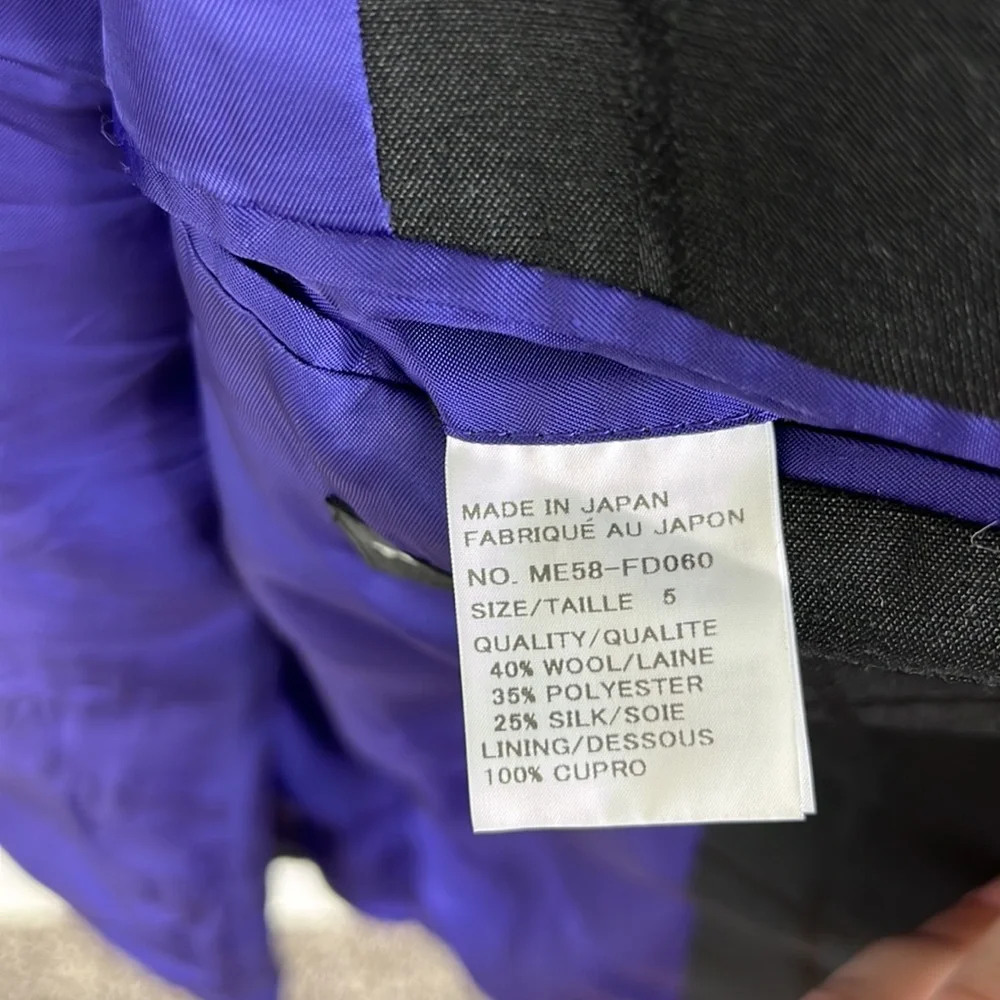 Issey Miyake Black Wool Blend Grid Blazer - Picture 13 of 16